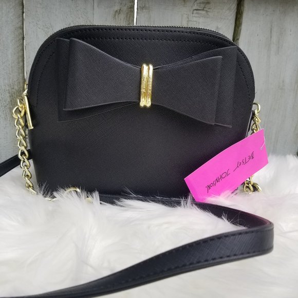 Betsey Johnson Handbags - Betsey Johnson Black Bow Dome Crossbody NWT